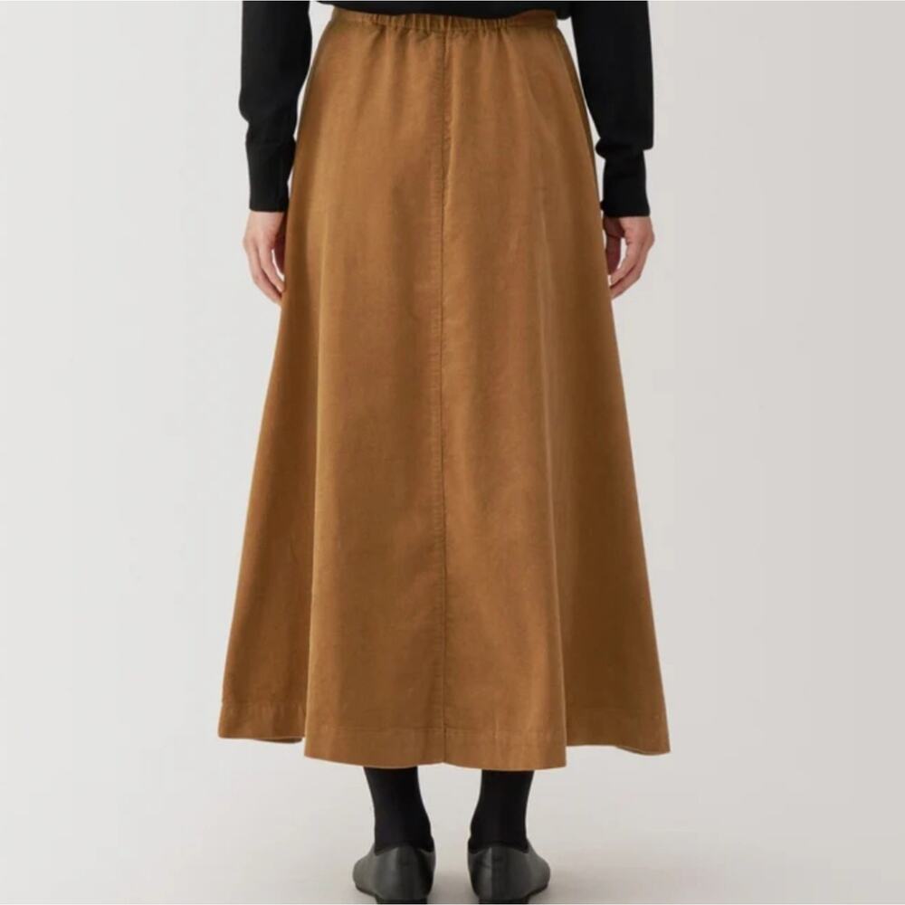 Vintage Y2K 90s Tan Vegan Suede tulip moleskin midi skirt plus size 14 New